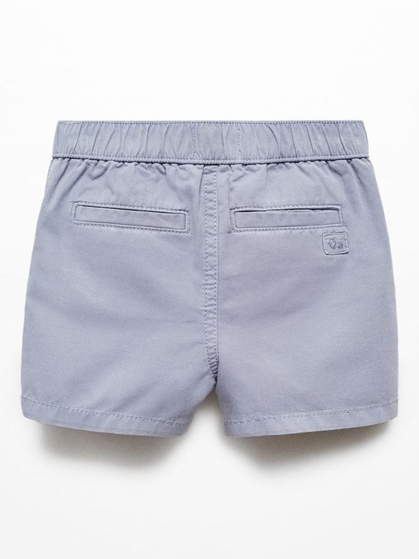 Mango Baby Belice Slim Fit Bermuda Shorts, Medium Blue, 12-18 months