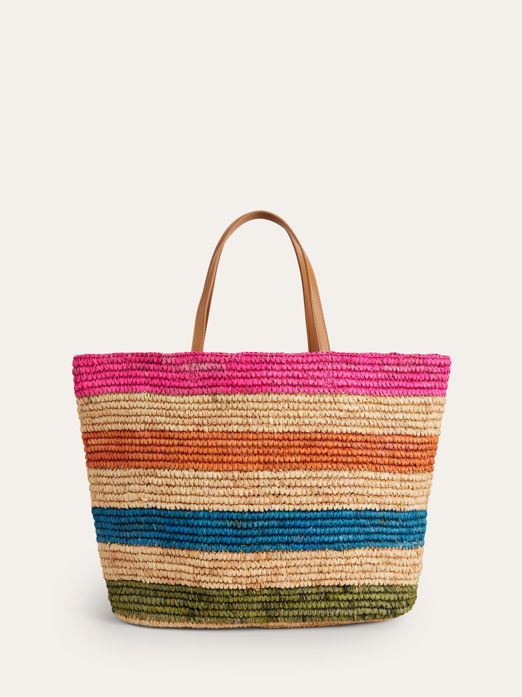 Boden Raffia Tote Bag, Multi, One Size