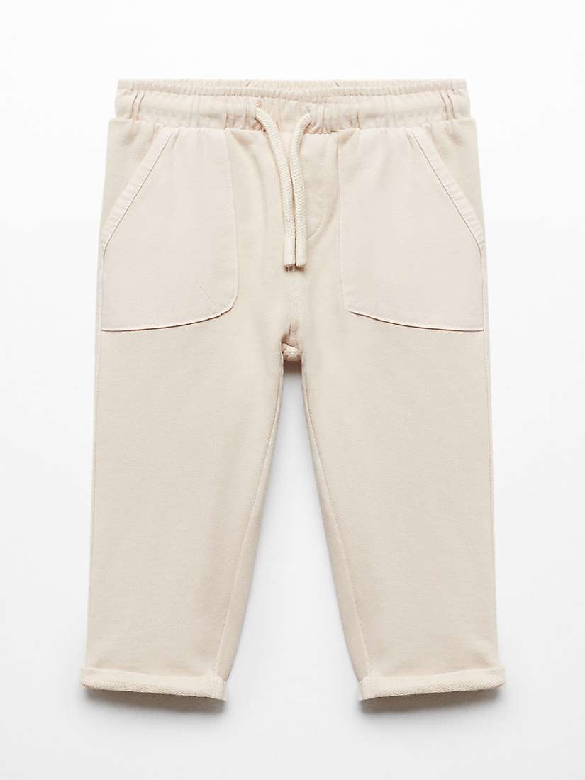 Buy Mango Baby Otis Drawstring Trousers, Light Pastel Brown Online at johnlewis.com