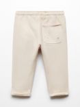 Mango Baby Otis Drawstring Trousers, Light Pastel Brown