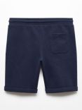 Mango Kids' Soller Cotton Bermuda Shorts, Navy