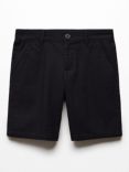 Mango Kids' Victor Slim Fit Bermuda Shorts, Black