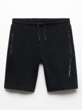 Mango Kids' Rubzip Bermuda Shorts, Black