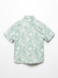 Mango Kids' Jamaica Palm Tree Print Shirt, Turquoise Aqua