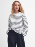 Barbour Marnie Stripe Sweatshirt, Cloud/Navy