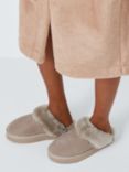 John Lewis Sheepskin Platform Mule Slippers, Stone