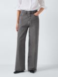 John Lewis Relaxed Wide Leg Jeans, Grey