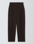 John Lewis Tapered Wool Blend Trousers, Chocolate