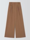 John Lewis Extreme Wide Leg Trousers, Dark Camel