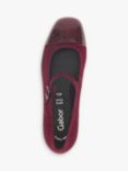 Gabor Suede Piano Toe Cap Courts, Bordeaux