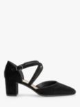 Gabor Gisele Suede Cross Strap Courts, Black