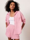 Mint Velvet Cotton Blend Jersey Shirt, Pink