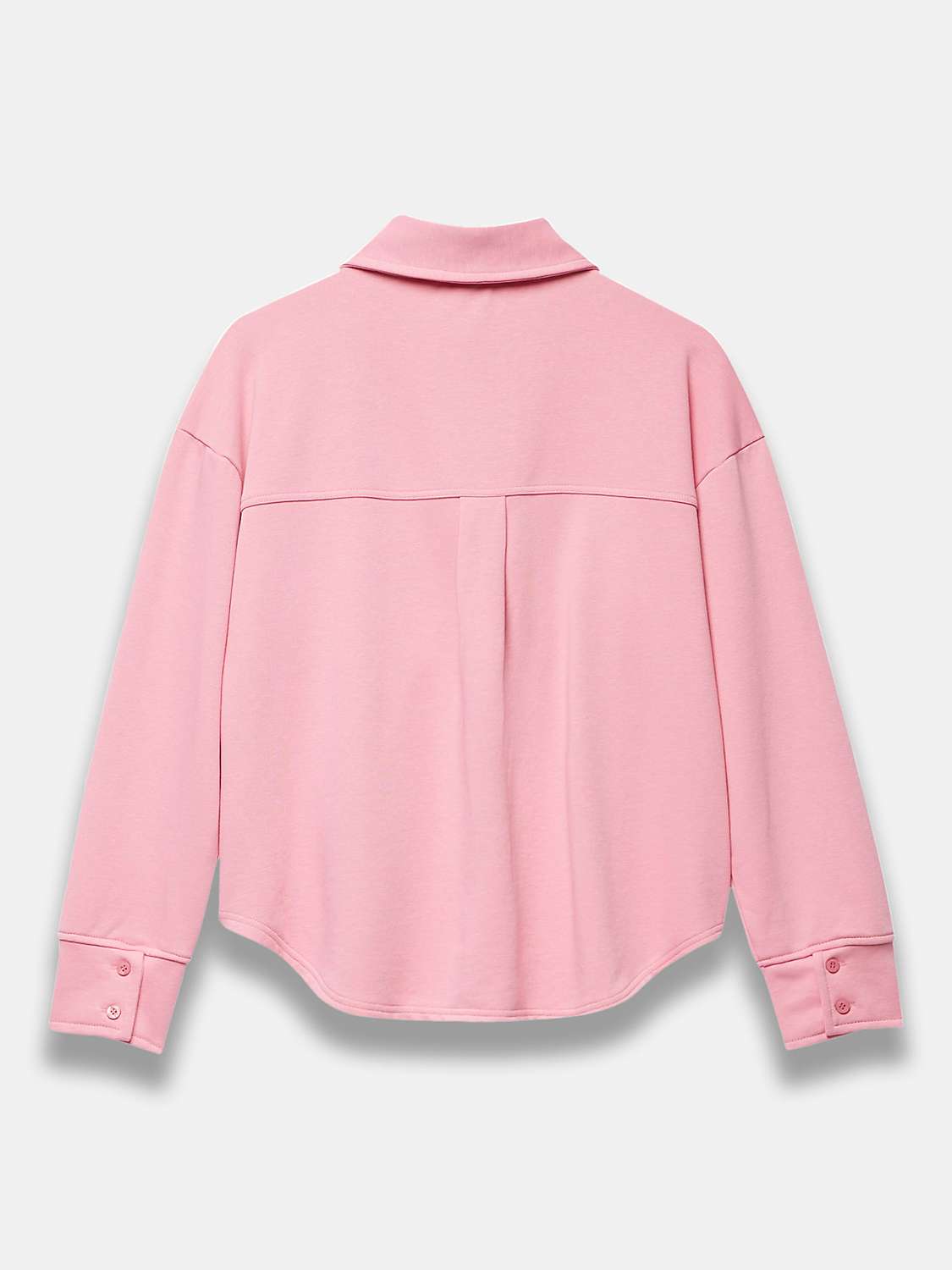 Buy Mint Velvet Cotton Blend Jersey Shirt, Pink Online at johnlewis.com