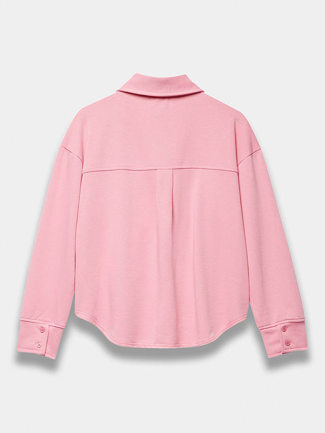 Mint Velvet Cotton Blend Jersey Shirt, Pink