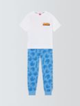 LEGO Ninjago Kids' Cotton Pyjama Set, White/Blue