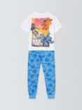 LEGO Ninjago Kids' Cotton Pyjama Set, White/Blue