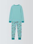 Brand Threads Kids' Bluey Cotton Pyjamas, Blue Teal