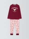 Brand Threads Kids' Harry Potter Pyjamas, Pink/Raspberry