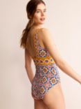 Boden Porto V-Neck Swimsuit, Mosaic Tile