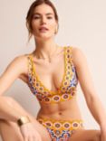 Boden Porto Bikini Top, Gold/Mosaic Tile