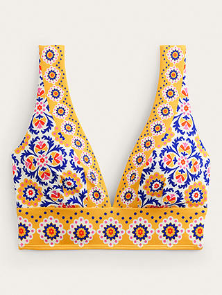 Boden Porto Bikini Top, Gold/Mosaic Tile