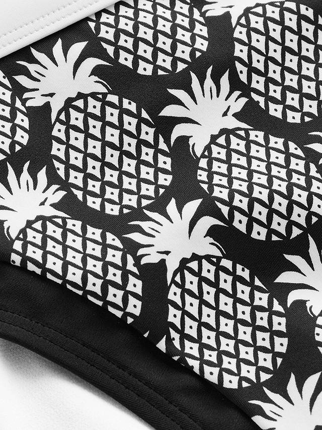 Boden Santorini Bikini Bottoms, Black/Pineapple Geo