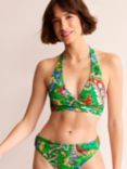 Boden Levanzo Halter Bikini Top, Green/Paisley Azure