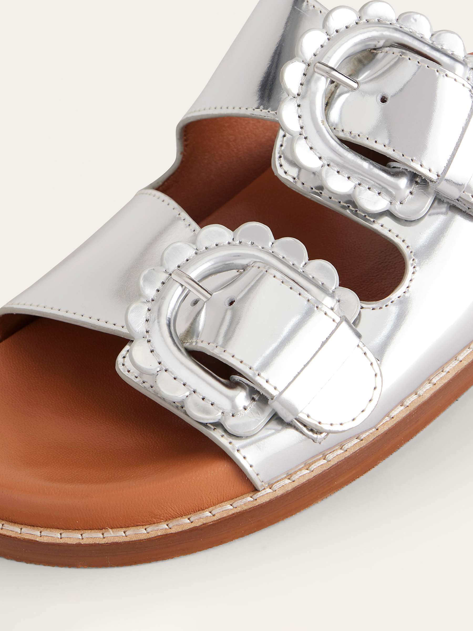Buy Boden Double Buckle Sliders, Silver Online at johnlewis.com