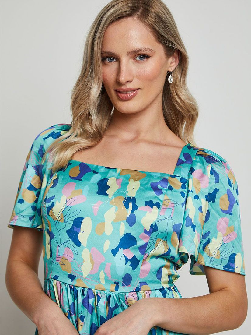 Buy Chi Chi London Square Neck Abstract Mini Dress, Multi Online at johnlewis.com