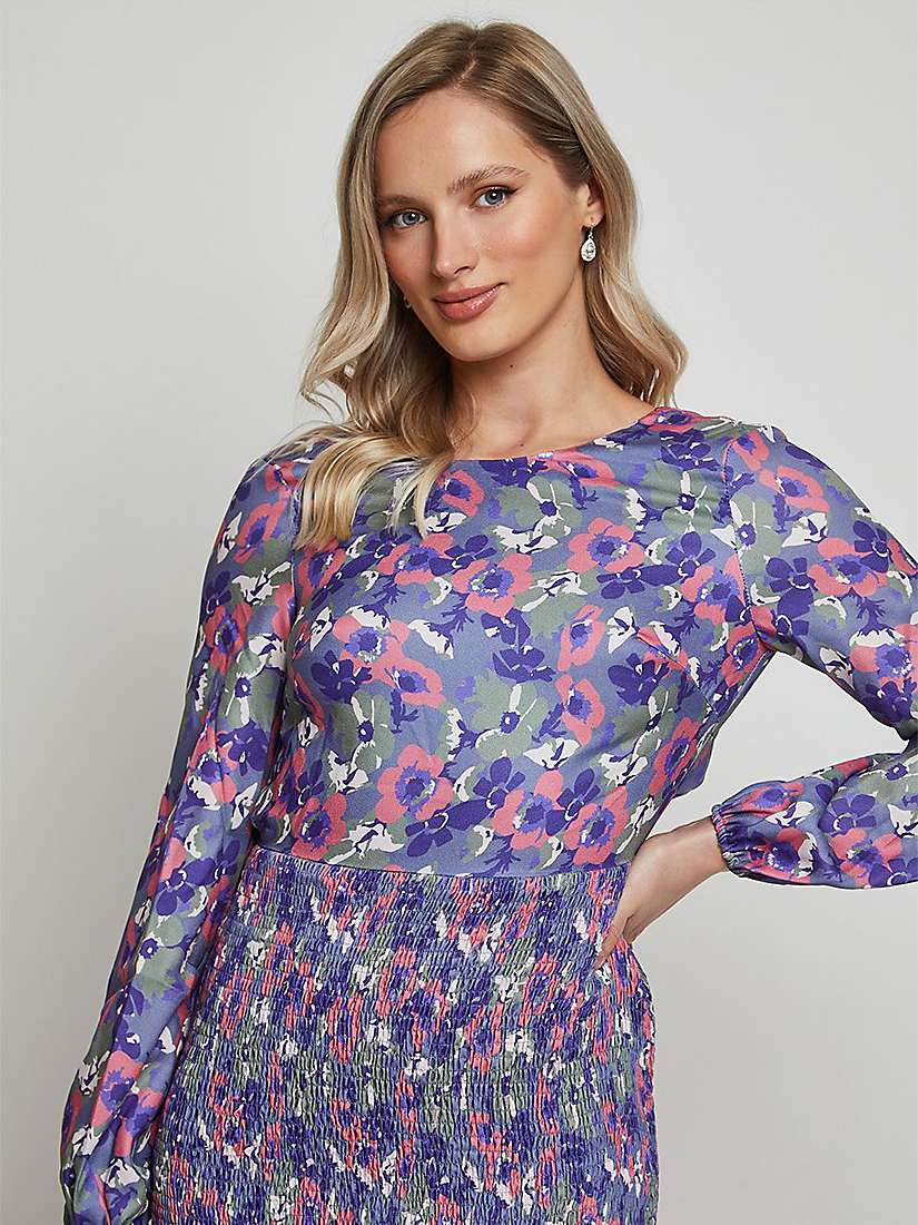Buy Chi Chi London Long Sleeve Floral Mini Dress, Multi Online at johnlewis.com