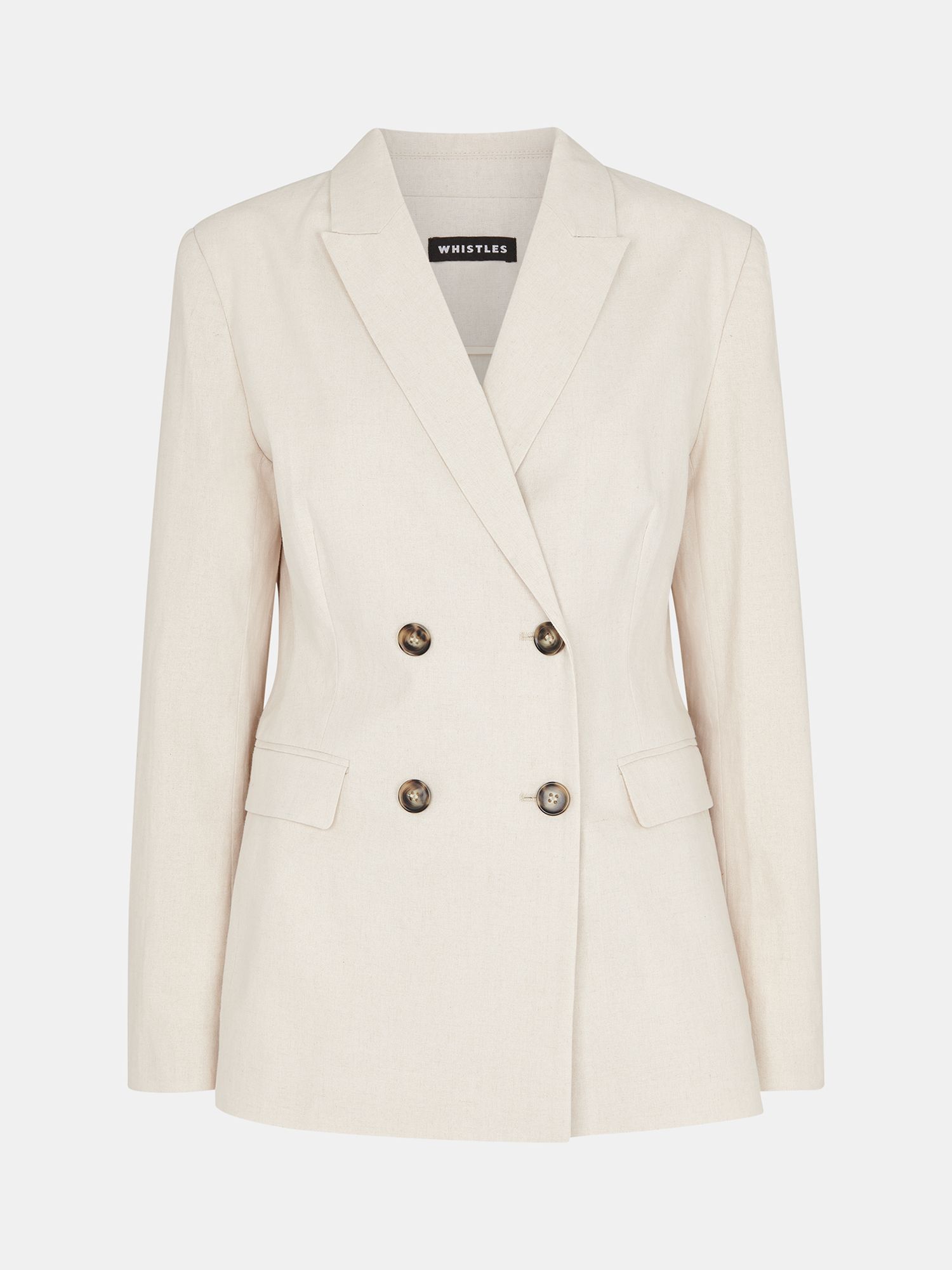 Buy Whistles Lindsey Linen Blend Double Breasted Suit Blazer Online at johnlewis.com