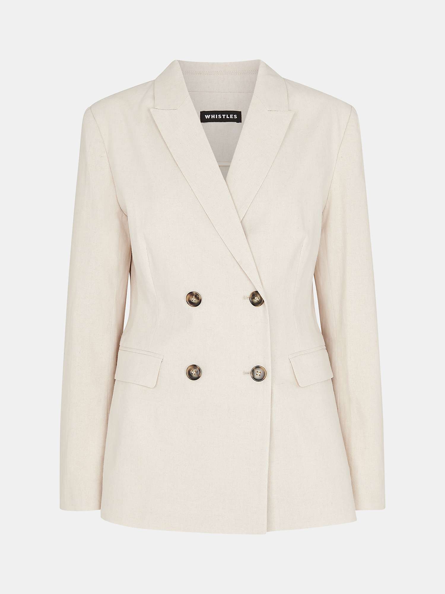 Buy Whistles Lindsey Linen Blend Double Breasted Suit Blazer Online at johnlewis.com