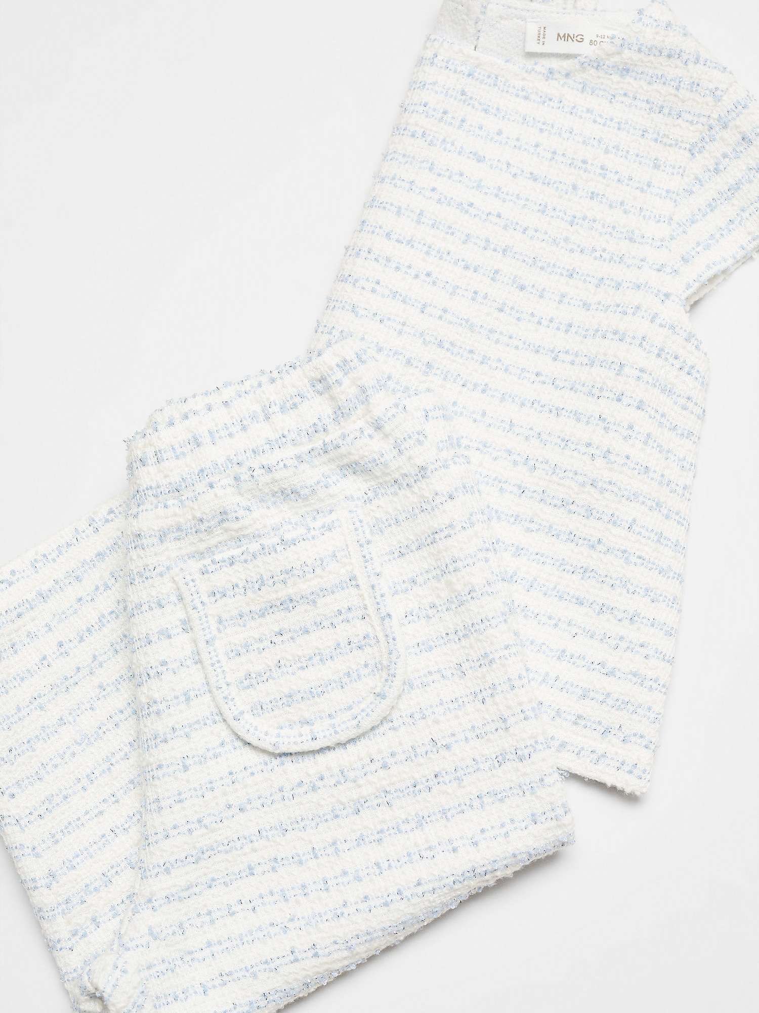 Buy Mango Baby Diana Textured Culotte Trousers, Light Pastel Blue Online at johnlewis.com