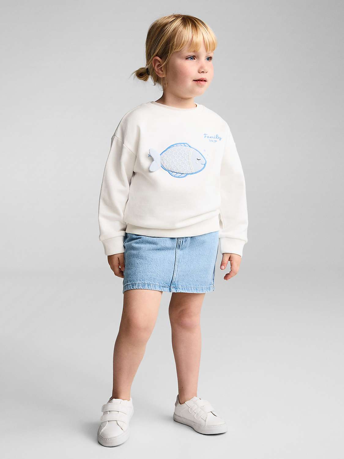 Buy Mango Baby Family Trip 3D Fish Sweatshirt, Neutral Online at johnlewis.com