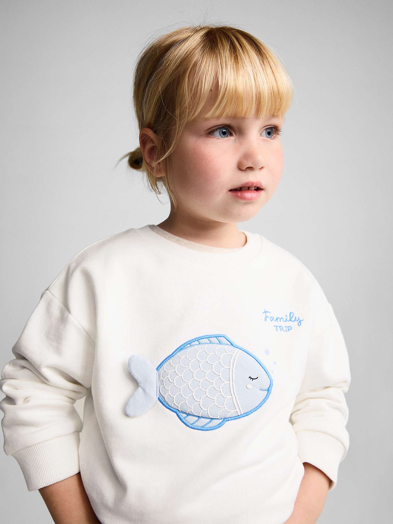 Buy Mango Baby Family Trip 3D Fish Sweatshirt, Neutral Online at johnlewis.com