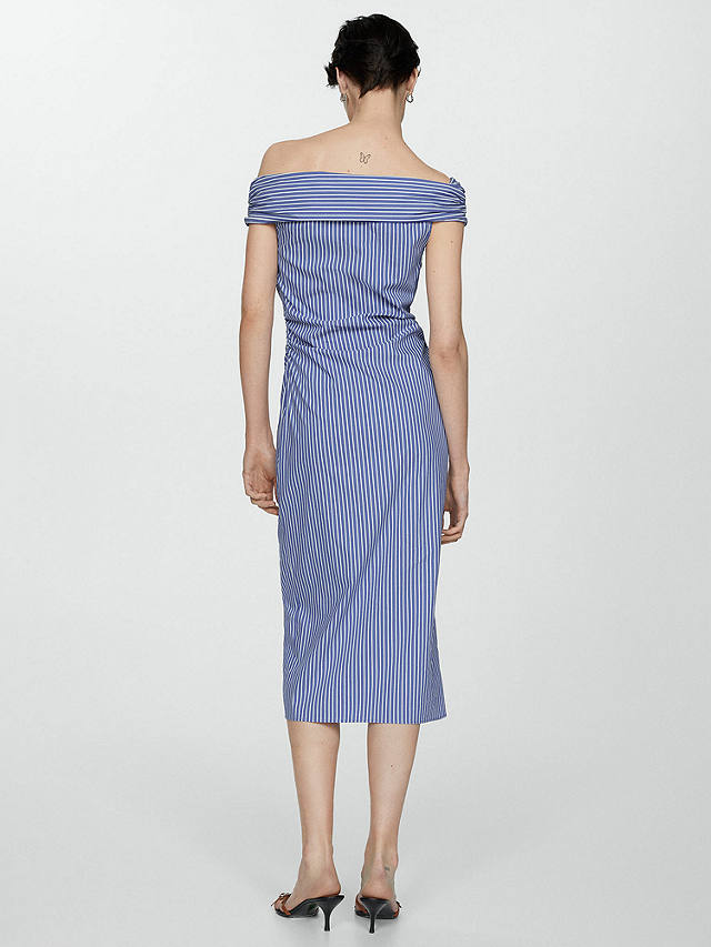 Mango Norma Stripe Midi Dress, Blue