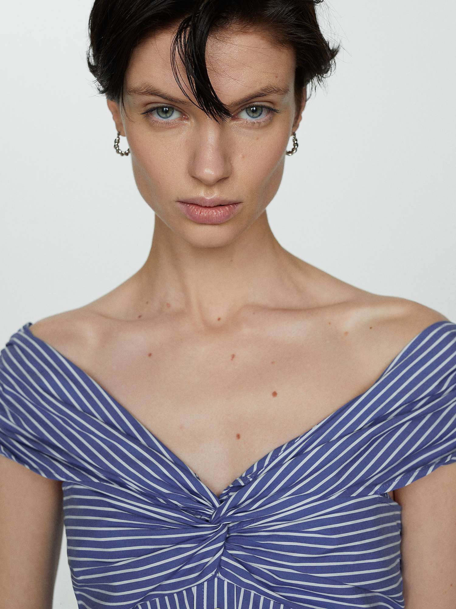 Buy Mango Norma Stripe Midi Dress, Blue Online at johnlewis.com