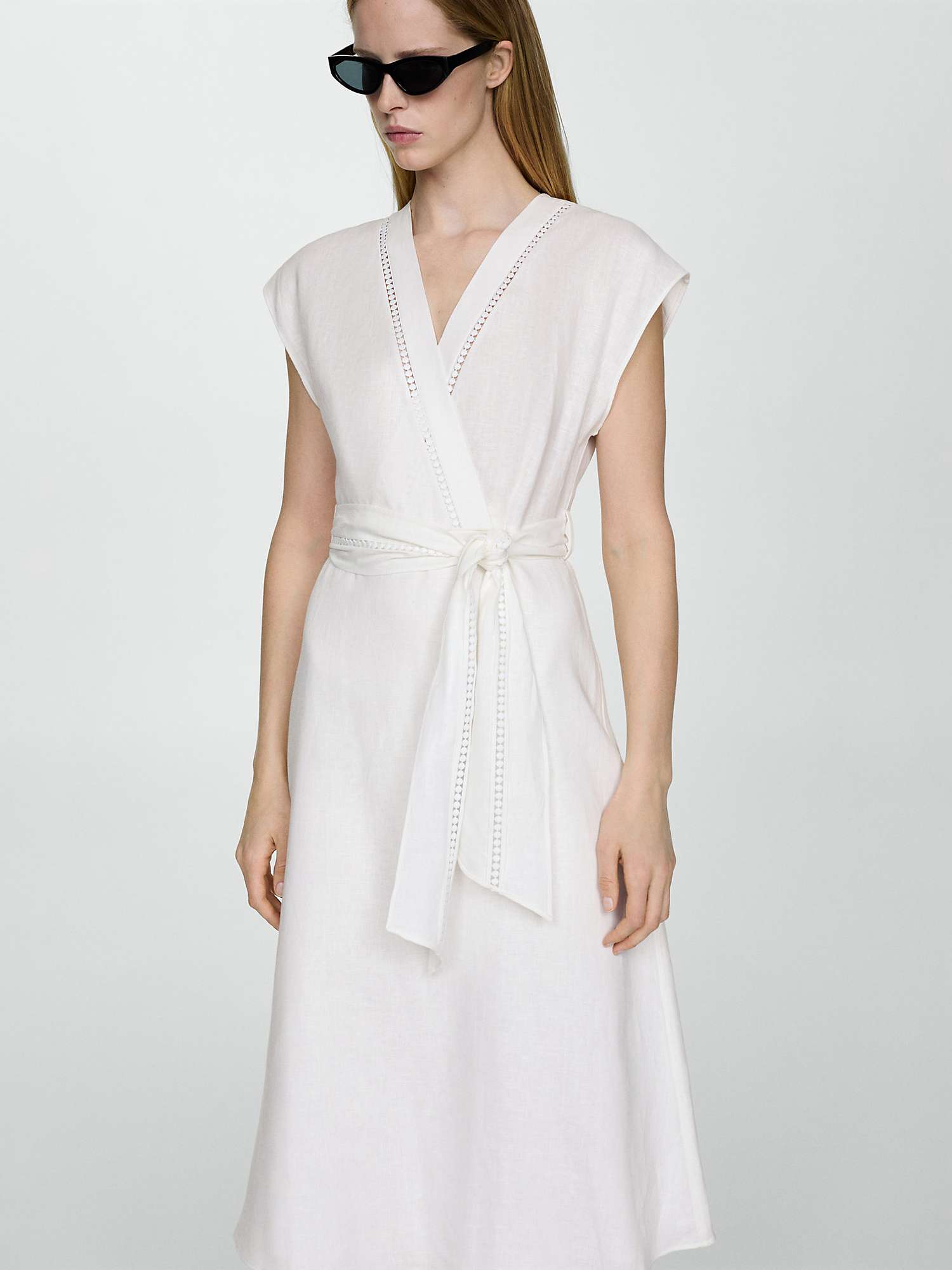 Buy Mango Nanda Linen Wrap Dress Online at johnlewis.com