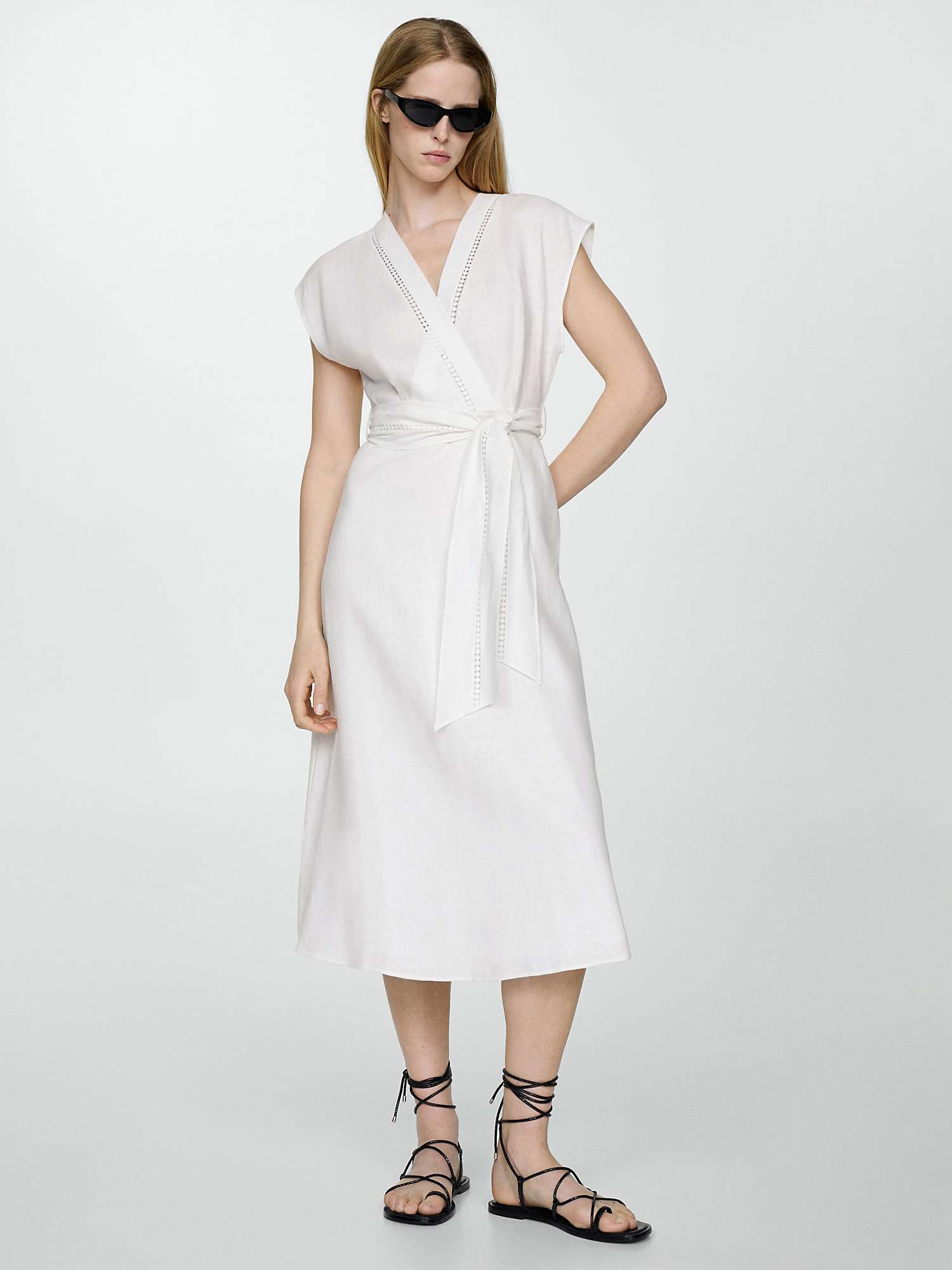 Buy Mango Nanda Linen Wrap Dress Online at johnlewis.com