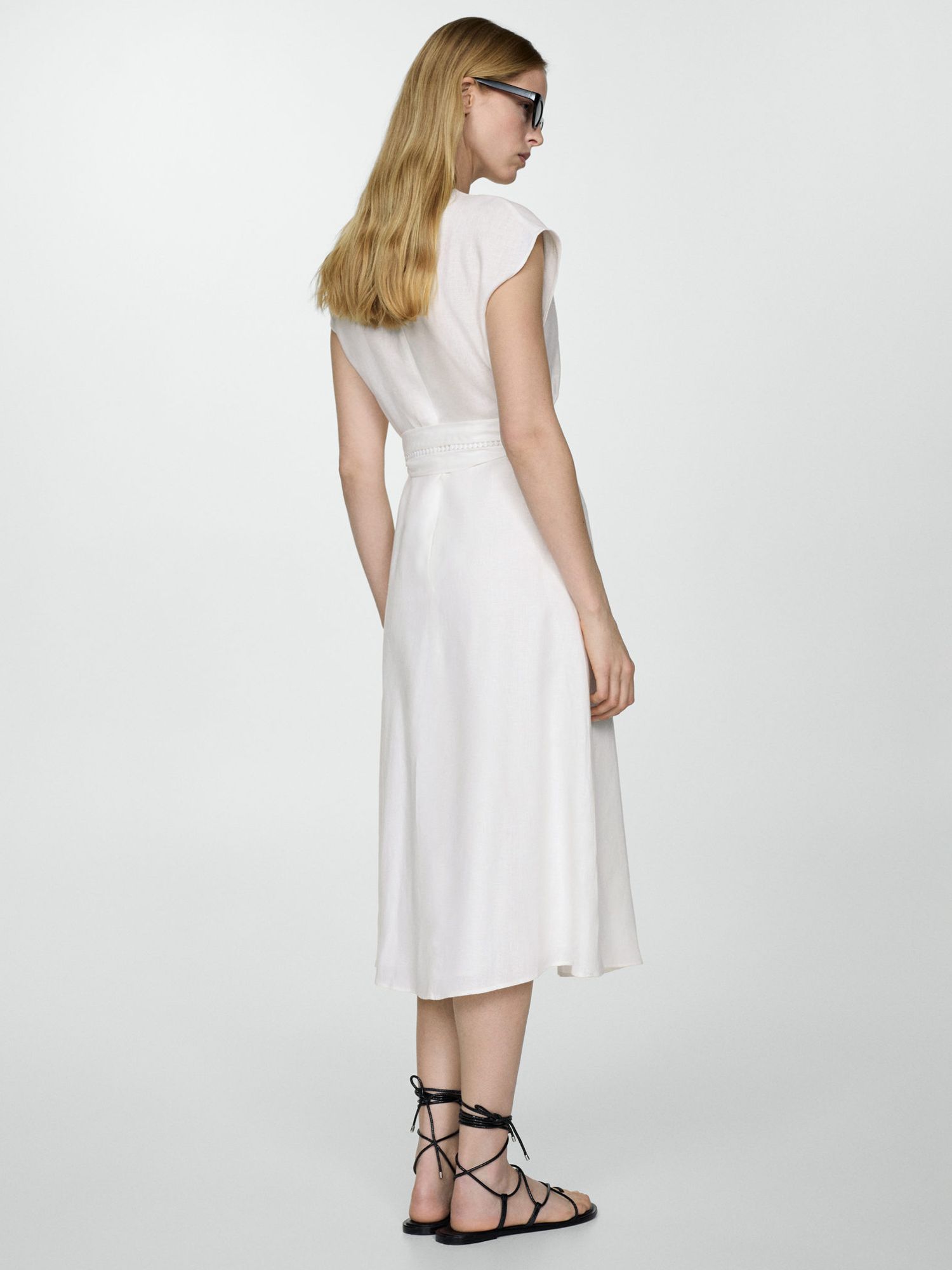 Buy Mango Nanda Linen Wrap Dress Online at johnlewis.com