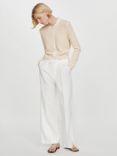 Mango Bali Contrast Edge Cardigan, Neutral/White