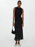 Mango Gracy Textured Dress, Black
