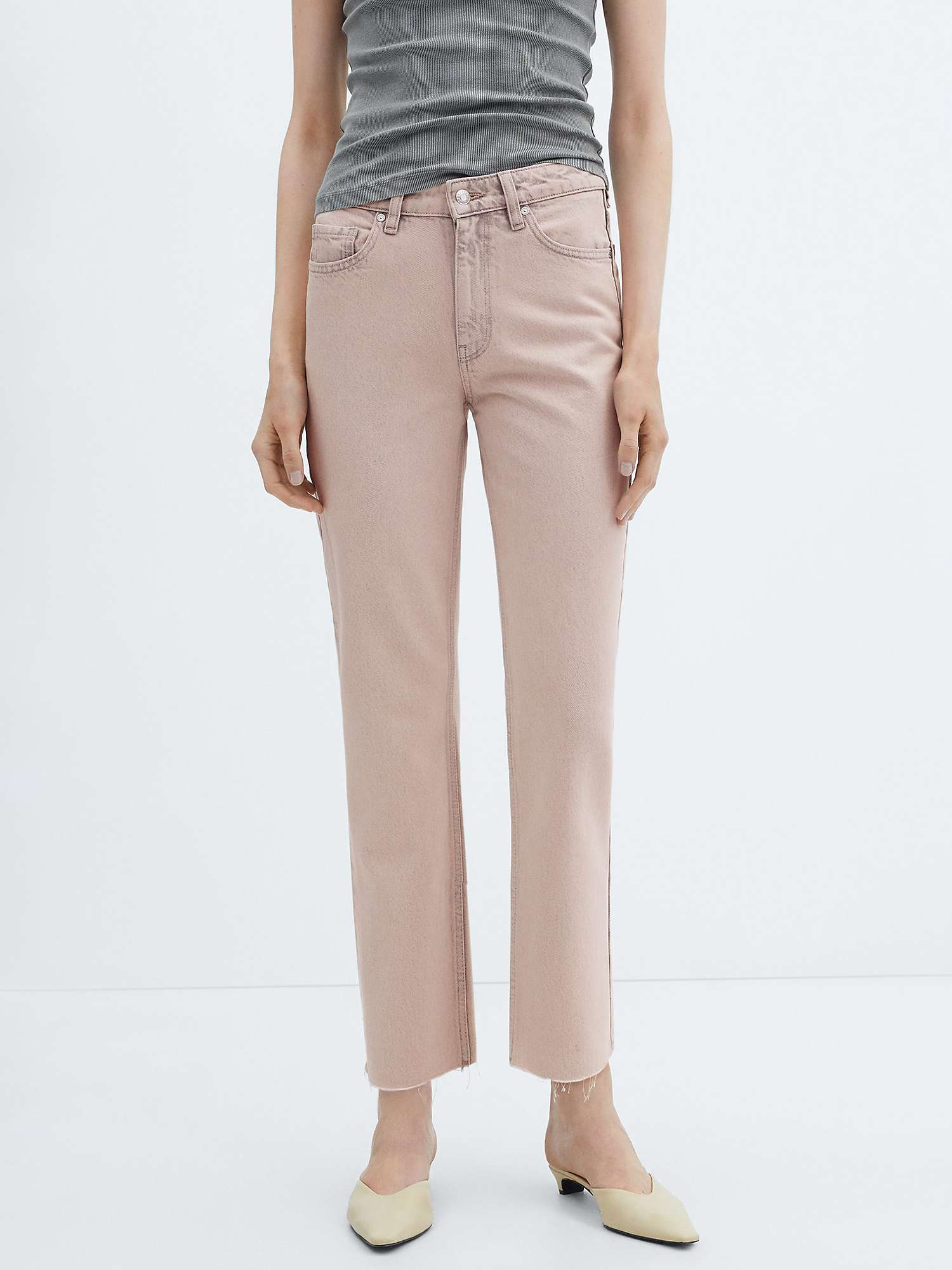 Buy Mango Blanca Straight Cropped Jeans Online at johnlewis.com