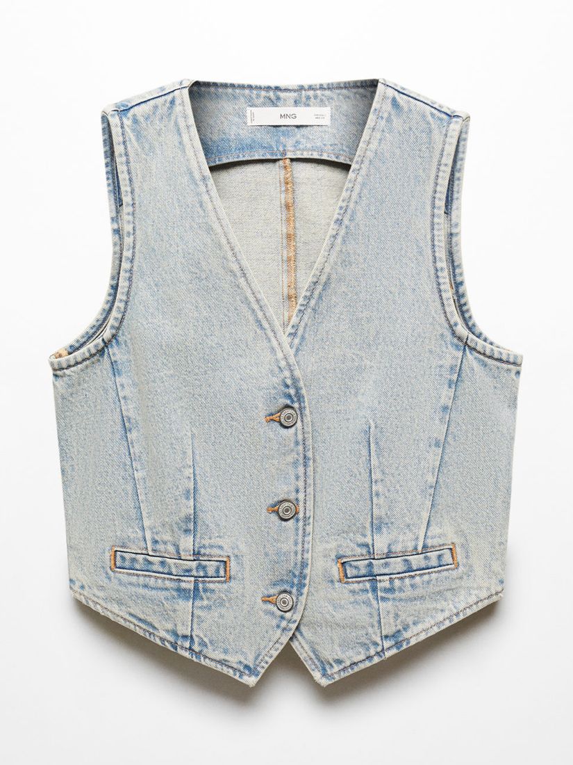 Mango Taylor Denim Waistcoat