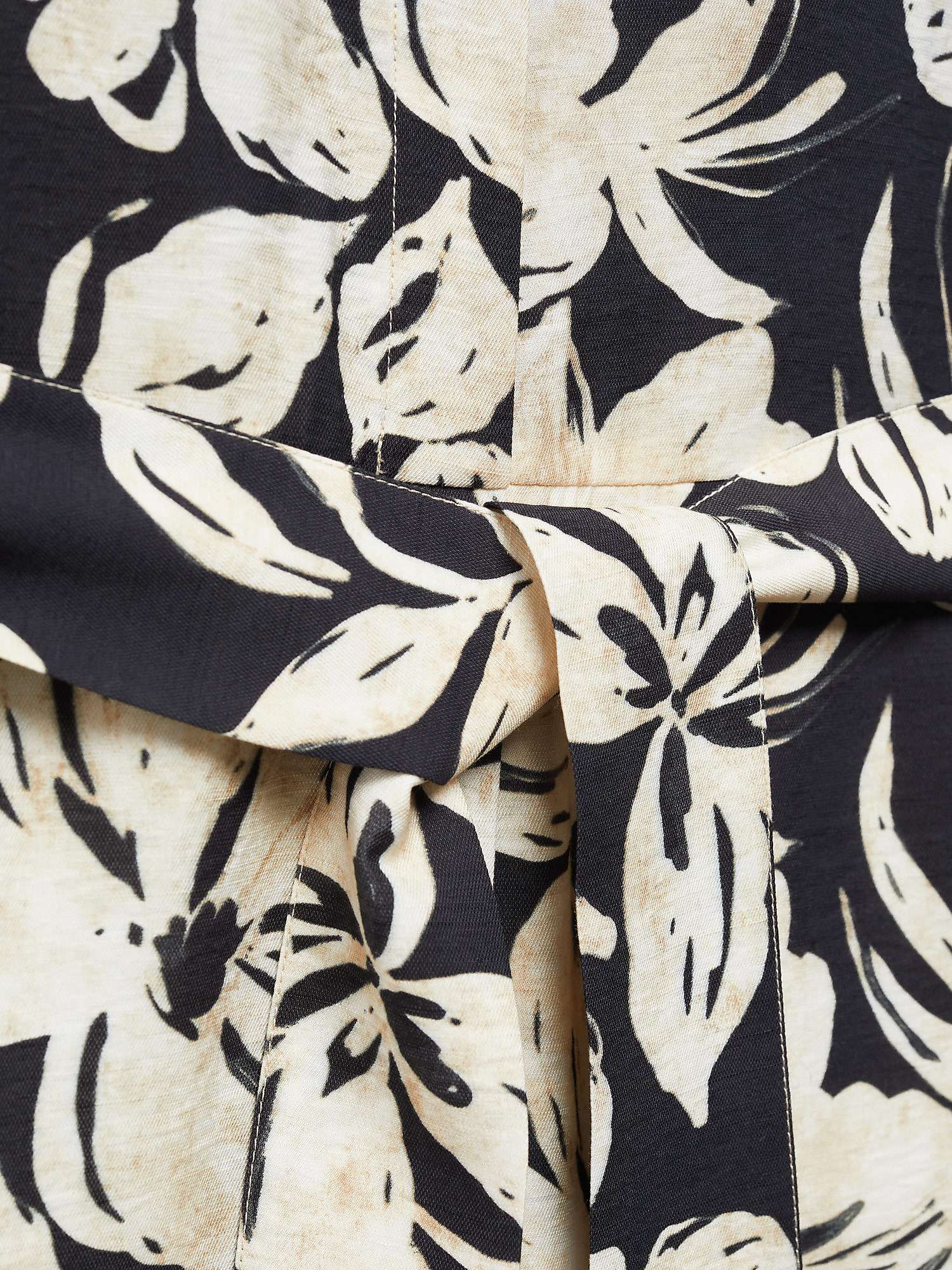 Buy Mango Ecuador Floral Short Sleeve Jumpsuit, Black/Natural Online at johnlewis.com