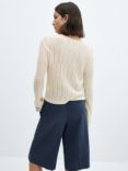 Mango Tierra Flared Sleeve Linen Blend Jumper