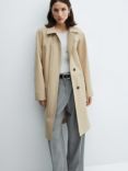 Mango Classic Trench Coat, Beige