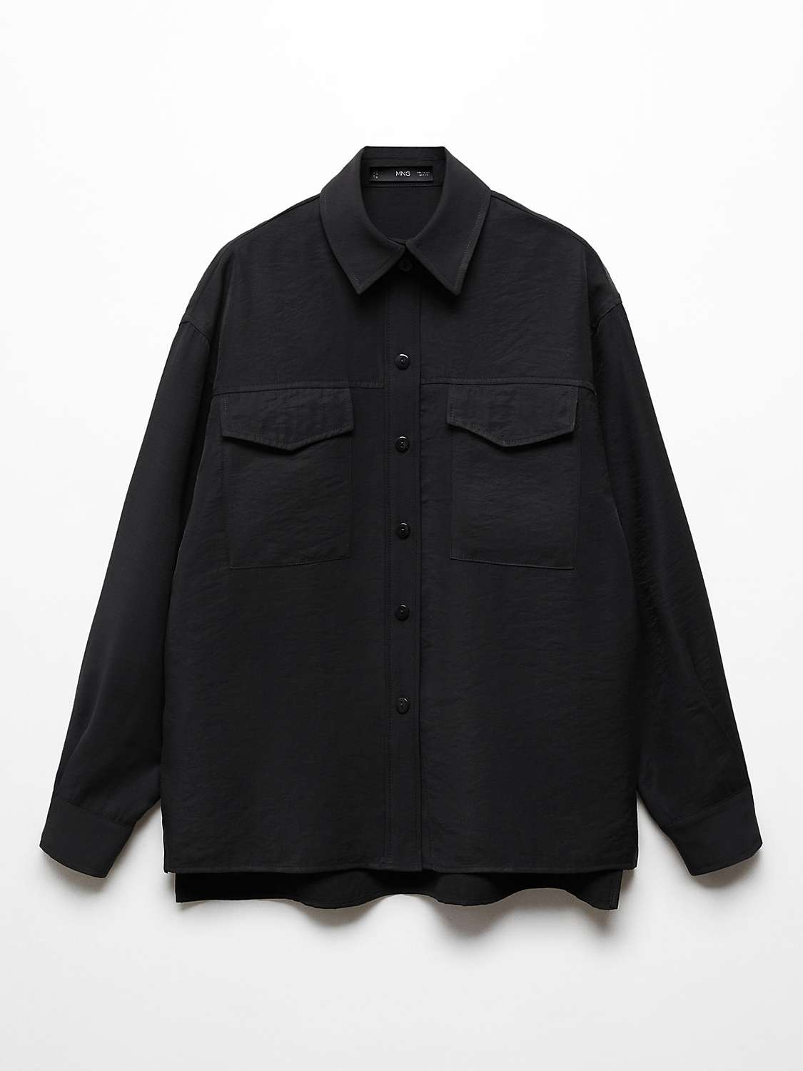 Buy Mango Perseo Shirt, Black Online at johnlewis.com