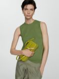 Mango Gales Fine Knit Tank Top, Green
