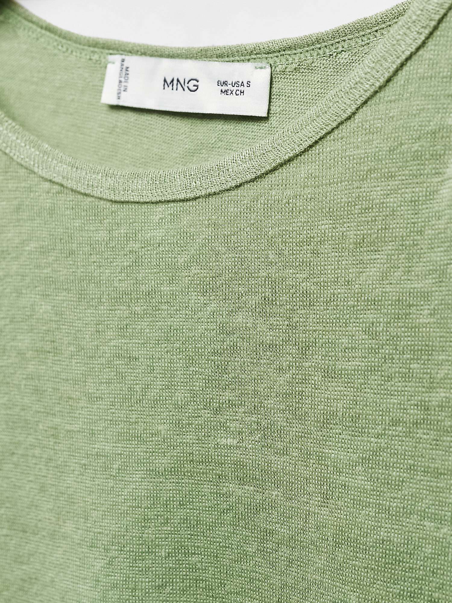 Buy Mango Lint Linen T-Shirt Online at johnlewis.com